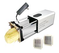 Fstcrt Coupe-frites électrique en acier inoxydable avec lame de 1/2" et 3/8", pour restaurants et cuisine à la maison, utilisation pour pommes de terre, carottes, concombres