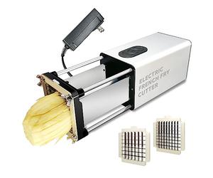 Fstcrt Coupe-frites électrique en acier inoxydable avec lame de 1/2" et 3/8", pour restaurants et cuisine à la maison, utilisation pour pommes de terre, carottes, concombres