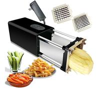 Fstcrt - Coupe-frites électrique professionnel commercial et domestique avec lame de 1/2" et 3/8" - Coupe-pommes de terre automatique - Convient pour