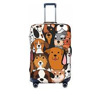 Fsugnioe Housse de protection élastique en forme de tête de chat pour valise de 48,3 à 81,3 cm, Les chiens mignons, Small