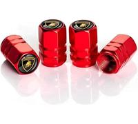 FSWEOKL 4 Pièces Bouchon de Valve de Pneu pour Lamborghini Huracán LP 640-4 Performante/Performante Spyder, Capuchon Anti-Poussière Étanche Résistant à la Corrosion à Joint,Red