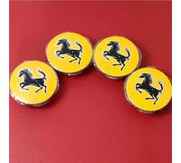 FSWEOKL 4 Pièces Enjoliveur Moyeu Voiture pour Ferrari 458 488 F12 FF 430 53mm, Étanche Et Antirouille Capuchons De Jante Couvercle Poussière