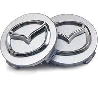 FSWEOKL 4 Pièces Enjoliveur Moyeu Voiture pour Mazda 6 2007-2012, Étanche Et Antirouille Capuchons De Jante Couvercle Poussière