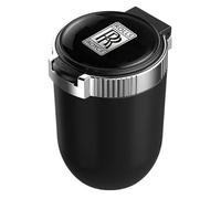 FSWEOKL Cendrier de Voiture pour Rolls-Royce Cullinan Series II, Mini Cendrier Auto Anti Odeur Étanche Ignifuge sans Fumée Compartiment Détachable,Silver