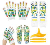 FSWWSF Ensemble de Chaussettes de Réflexologie Reflexology Socks chaussettes de Massage des Pieds pour Réflexologie des Pieds Pour Réflexologie des Pieds (A)