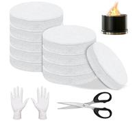 FSWWSF Lot de 10 éponges en céramique pour bioéthanol, Laine Combustible, cheminée en céramique pour poêle au bioéthanol, cheminée à Gel, cheminée au bioéthanol, Chambre de Combustion (Blanc)