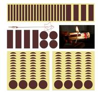 FSWWSF Lot de 180 bandes en papier d'allumette avec rallonge d'allumette Match Striker Paper 96 ronds et 84 autocollants rectangulaires