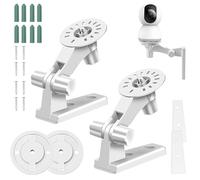 FSWWSF Support Mural Pour Caméra 2 Pièces Support Caméra Plafond Réglable Compatible avec Tp-Link Tapo C200/C210/C220/Tc70, Kasa Ec70/Kc410s Caméra Surveillance et Autres (2 pcs)
