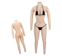 FSYH Body en Silicone réaliste Bonnet G Faux Seins avec Bras Hanche améliorer Les sous-vêtements Shaper pour Cosplay transgenre,Color3,Silicone