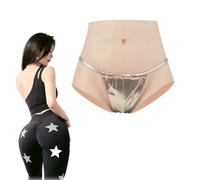 FSYH Crossdresser Culotte en Silicone Big Hip Enhancer Pads Pantalon Shapewear Butt Lifter Contrôle Triangle Shorts pour Cosplay,Marron,Basic
