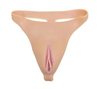FSYH Culotte De Gaff Cacher des Hommes, Fausses Culottes en Silicone String Camel Toe Thong avec cathéter pour Le travesti transgenre Cosplay,Ad56t~1