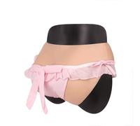 FSYH Culotte en Silicone Culotte Faux Vagin Taille Haute Sissy RéAliste Boxer Hiding Gaff pour Homme pour Transexuel Transgenre,Nude,V&G