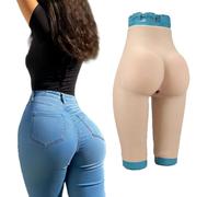 FSYH Culotte en Silicone Demi-Longueur Cul réaliste Butt Shaper Hip Enhancer sous-vêtements Faux vagin Culotte pour Cosplay Transgenre,Bronze,Basic