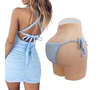 FSYH Culotte en Silicone Fausse Poule mouillée Peut Faire Pipi et Insertion Pantalon Hanches Lifter Pads Shaper Enhancer Short pour transgenre,Marron,Basic