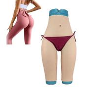 FSYH Culotte en Silicone mi-Longue avec Fausse vulve, rehausseur de Fesses et Galbant, Culotte rehausseur de Hanches pour Cosplay de Drag Queen,Color3,Basic