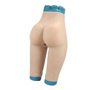 FSYH Culotte en Silicone mi-Longue avec vagin factice, rehausseur de Fesses réaliste, Gainant, amplificateur de Hanches, sous-vêtements pour Cross-Dressing,Ivory White,Upgrade