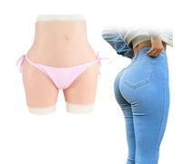 FSYH Culotte en Silicone réaliste pour Transgender avec Rembourrage fessier, Gaine de contrôle, sous-vêtement Homme à Femme, Cache-greffons, Boxer,Girly White,Basic