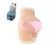 FSYH Culotte rehausseur de Fesses en Silicone, Fesses et vagin Faux réalistes, Short de Hanches, Gaff dissimulateur, Boxer pour transgenres et travestis,Wheat Colored,Basic