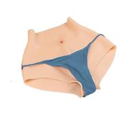 FSYH Culotte vaginale en Silicone, Lingerie pour Hommes avec rehausseur de Fesses, Gainant, Short Triangulaire pour Cacher Le Corps, pour Personnes transgenres,Wheat Colored,Basic