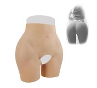 FSYH Culottes de rehaussement des Fesses en Silicone, amplificateur de Fesses Artificiel, Pantalon à Entrejambe Ouvert, Shaper de Hanches, Short de contrôle pour Femmes ou Hommes,Nude,One Size