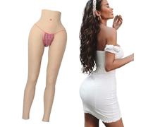 FSYH Culottes en Silicone réalistes, Faux fessier, Pantalon de Maintien, sous-vêtements à Longueur de Cheville pour vagin, pour Drag Queen,Natural,Basic