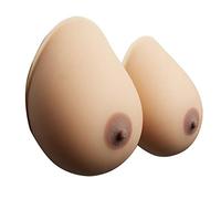 FSYH Formes Mammaires en Silicone pour Poitrine - ProthèSe De Goutte d'eau Faux Seins pour Mastectomie Transgenre Cosplay et Travestis,Marron,10XL`3600g