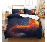 FSYQQASD Renard Parure De Lit Animaux Housse De Couette 3 Pièces,de Literie avec Taie d'oreiller pour Microfibre Housses De Couettes avec Fermeture Éclair Super King(260x220cm)