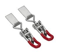 FT-Germany Lot de 2 fermetures à cliquet en acier inoxydable de qualité supérieure pour un maintien solide de 125 mm à 145 mm - Fermeture à levier réglable - Fermeture à levier de sécurité