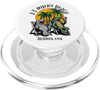 Ft Myers Beach Florida USA Motif Crocodile Lamantin Amusant PopSockets PopGrip pour MagSafe