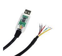 FT232RL Convertisseur USB vers RS485 6 broches 6 broches We Câble de communication GND DATA A+ B- 120R USB-RS485-WE-5000-BT (13 m, boîtier USB transparent)