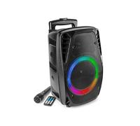 Fenton FT8LED Enceinte Sono Portable LEDs Bluetooth avec Batterie Intégrée - 300 Watts, Modes Lumineux, Entrée AUX, Télécommande, Une Enceinte Transportable Idéale pour Animer Vos Soirées