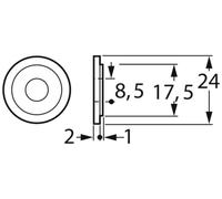 FTCAP I8-18 1004619 Rondelle isolante (Ø) 25 mm 1 pc(s)