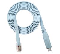 FTDI Câble de console USB vers RJ45 compatible avec Cisco/Windows 7, 8/Vista/Mac/Linux/RS232 Switch Router (USB-C) 1,8 m