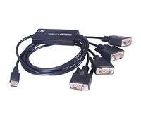 FTDI Chip 4 Port USB to Serial RS232 DB9 Adapter Cable