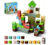 Ftemglo Construction Magnetique Enfant 100 pièces 2CM Magnetic Blocks 3+ Jeux Aimants, Bloc de Cube Magnétique de pour Garçon et Fille, Jouet Créatif Montessori Enfants 3 4 5 6 7 8 9 10 11 12 Ans Jeu