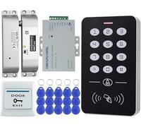 FTes RFKits Kit de Système de Contrôle d'Accès de Porte RFID Bricolage Clavier Autonome 1000 Utilisateurs + Verrou de Boulon Électrique+12V Alimentation +Clés 15pcs