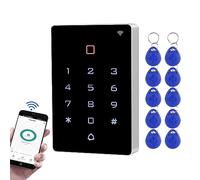 FTes RFKits Tuya Télécommande d'accès IP68, Étanche à l'eau, Clavier Tactile avec Rétroéclairage, 2000 Utilisateurs, Compatible WG26/34 + 10 porte-clés 125 kHz