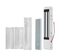 FTes RFKits Verrou magnétique électrique DC 12V 280kg Force de Maintien 600lbs avec Support de Montage ZL, pour Système de Sécurité Domestique,Convient pour Porte en Mois/Métal/verre