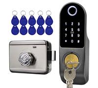 FTes Serrure Intelligente Électronique Biométrique d'Empreinte Digitale et Mot de Passe Virtuel pour la Sécurité à la Maison