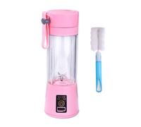 FTFSY 380ml 2/4/6 Blades USB Juicer Blender Portable Fruit Baby Food Milkshake Mixer Meat Grinder Multifunction Juice Machine,6 Blades Pink