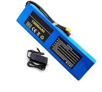 FTGADRYF Batterie Lithium-ION Rechargeable 36 V 15000 mAh, BMS 15 A intégré, étanche, PVC, 10S3P, avec Chargeur 42 V 2 A, for Moteur 100-500 W, connecteur T XT60(36V T)