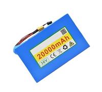FTGADRYF Batterie Lithium-ION Rechargeable 36 V 20000 mAh, BMS 30 A intégré, étanche, PVC, 10S2P, avec Chargeur 29,4 V 2 A, for Moteur de vélo électrique de Moins de 750 W, connecteur T XT60(36V T)