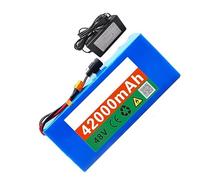 FTGADRYF Batterie Lithium-ION Rechargeable 48 V 42000 mAh 13S3P avec BMS intégré et Chargeur 42 V 2 A for Moteur 200-1500 W, connecteur T XT60(48V T)