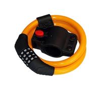 FTGNHF Antivol de vélo Montagne avec Mot Passe, Combinaison à Quatre Chiffres, câble en Acier, Code, équipement Cyclisme for VTT Antivol pour vélo(Giallo)
