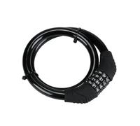 FTGNHF Cadenas de vélo antivol à 4 Chiffres avec Fil d'acier et Mot Passe for VTT, Scooter électrique, Moto, Accessoires Antivol pour vélo(Noir)