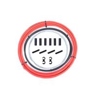 FTGNHF Kits de changement vitesse, dérailleur et frein for vélo, tube métallique, gaine câble base, ensemble for VTT, route, pièces cyclisme câble de frein(Shift Set Red)