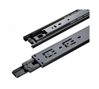 FTGNHF Rail de tiroir en acier laminé for froid noir, glissières for trois sections 8 for 20 pouces, rails coulissants for voies for meubles rails de tiroir(DG203 10 Inch)