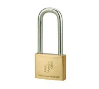 FTH - Cadenas MH2 orps en laiton monobloc et anse en acier cémenté, base de 45mm, anse demi-haute 60mm, 2 clés crantée en acier