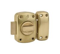 FTH - Verrou de porte FTH M60 à bouton, cylindre de 45mm, coffre et pêne laiton, 3 clés crantées