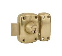 FTH - Verrou de porte FTH M60 double entrée, cylindre de 45mm, coffre et pêne laiton, 3 clés crantées